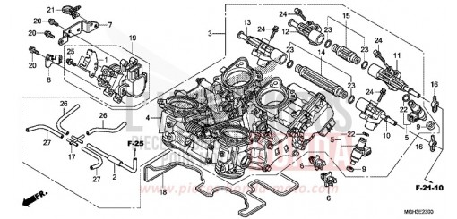 CORPS DE PAPILLON VFR1200XDC de 2012